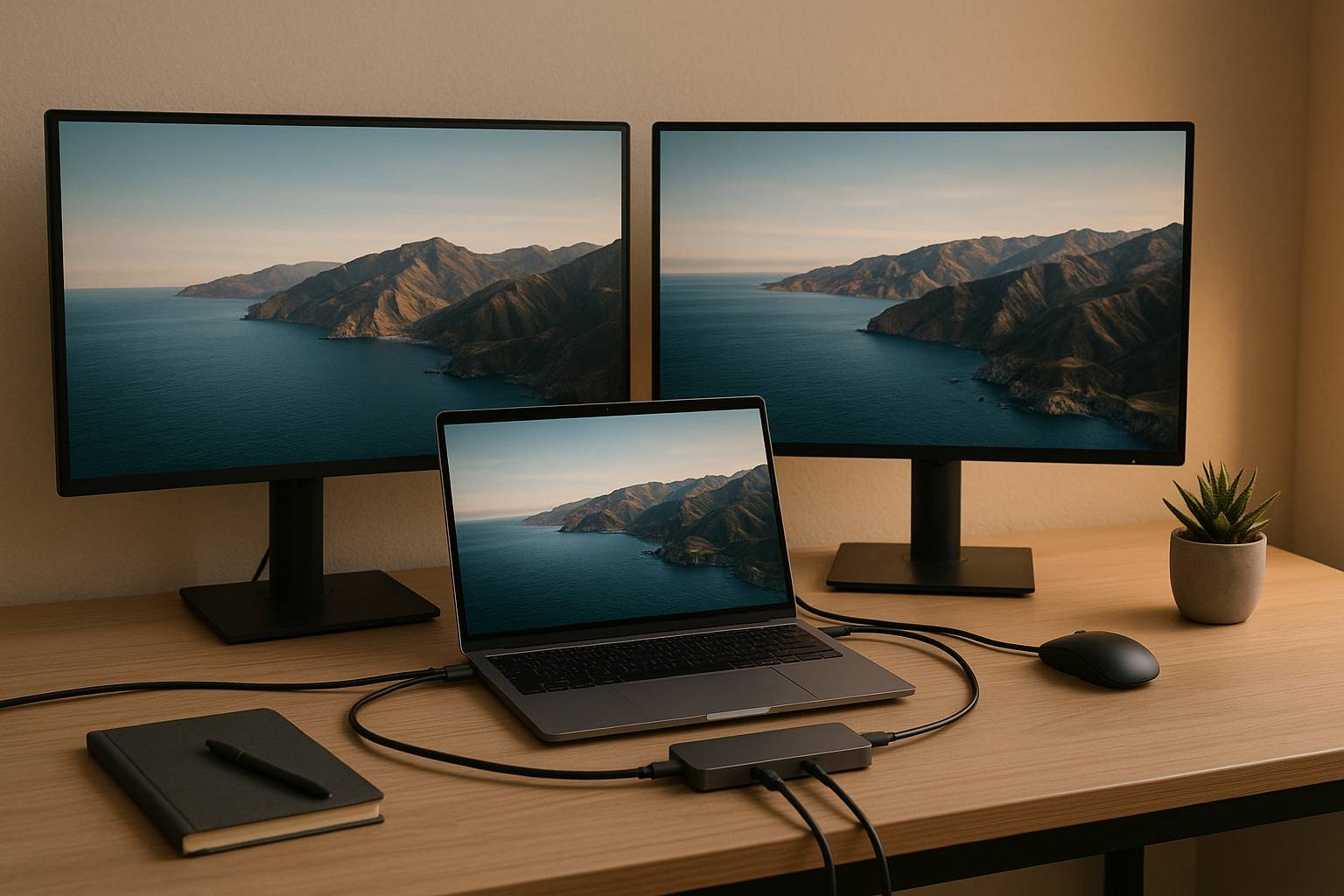 Cómo conectar dos monitores a un portátil paso a paso