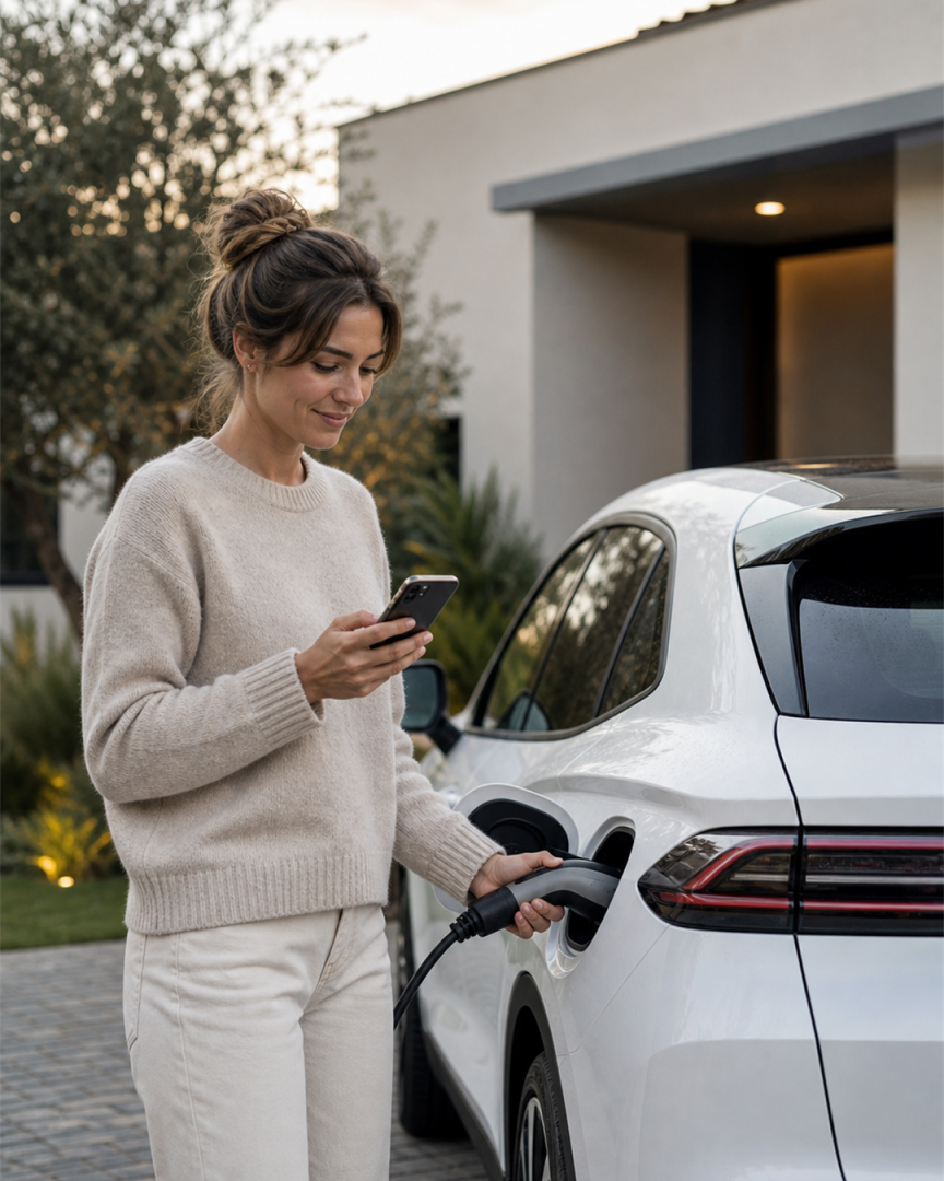 Cómo controlar la recarga de tu coche desde el móvil con un cargador inteligente